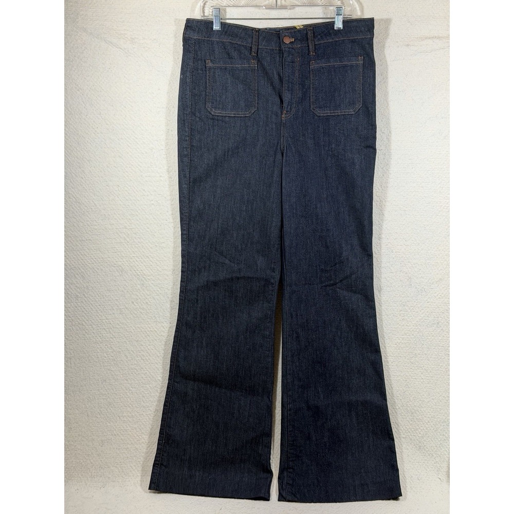 Maeve Anthropologie Wide Leg Jeans Womens 32 Dark Wash Denim High Rise Boho 90s
